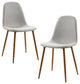 Dining Chair with Metal Legs, Gray, Set of 2