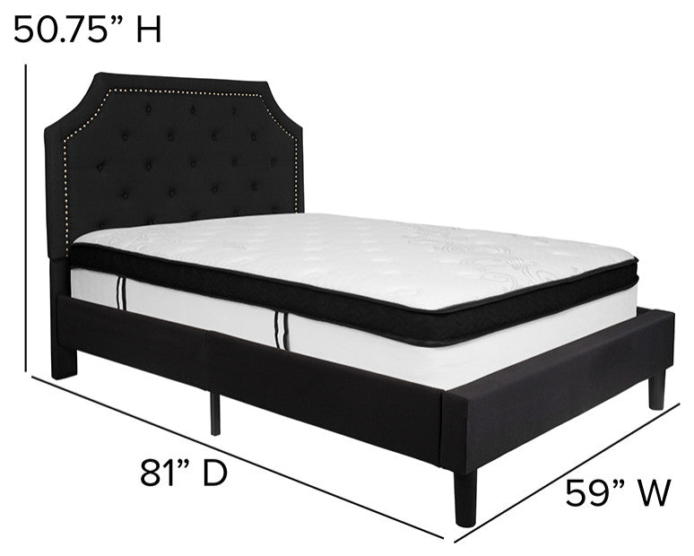 Full Platform Bed Set-Black