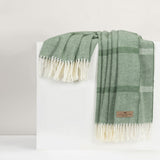 Montauk Stripe Herringbone Throw, Olive