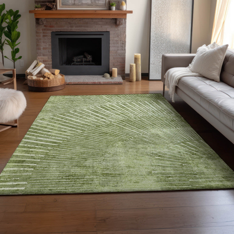 Premium Machine Washable Mayfield AMF542 Sage 10' x 14' Rug