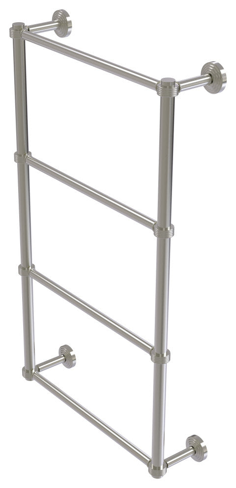 Waverly Place 4 Tier 30" Ladder Towel Bar with Groovy Detail, Satin Nickel