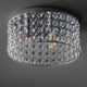 Ellen 15" 3-Light Crystal and Metal LED Flush Mount, Chrome