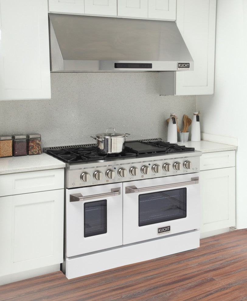 KUCHT Professional 48" 6.7 cu. ft. Range, White, Natural Gas