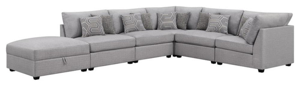 Coaster Cambria 6-piece Fabric Upholstered Modular Sectional Gray