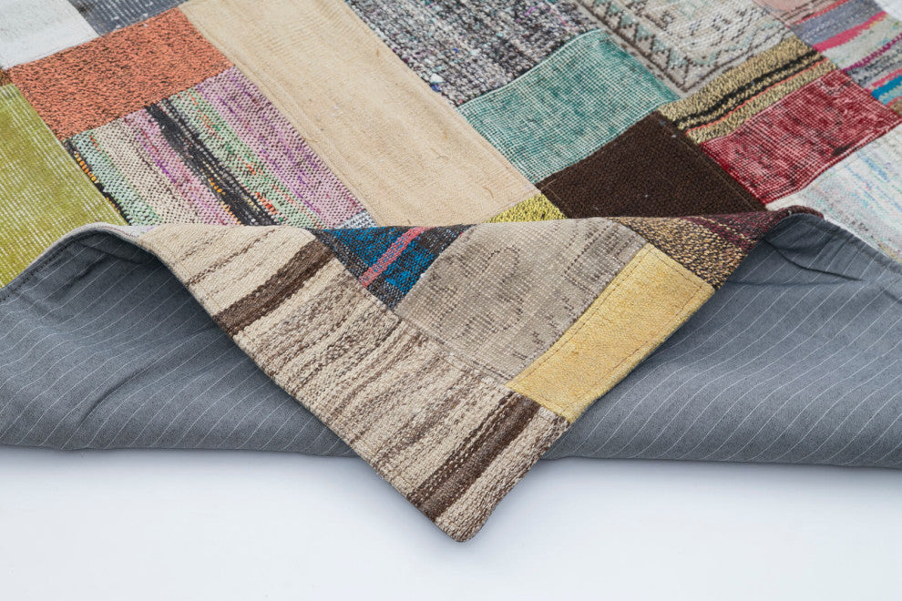 Rug N Carpet - Handmade Oriental 6' 7'' x 9' 10'' Rustic Patchwork Kilim Rug