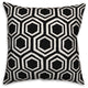 Black and White Honeycomb 18x18 Throw Pillow