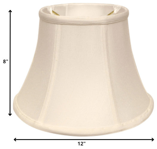 12" White Drum Monay Shantung Lampshade