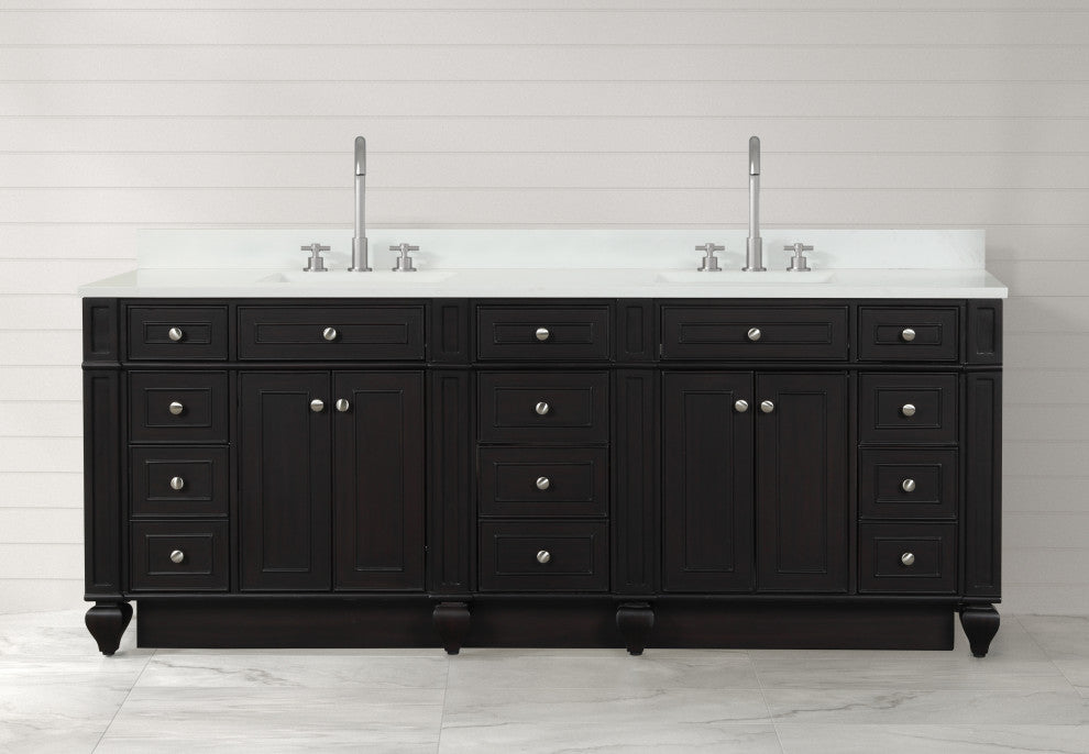 Winston Traditional Espresso 84" Double Vanity