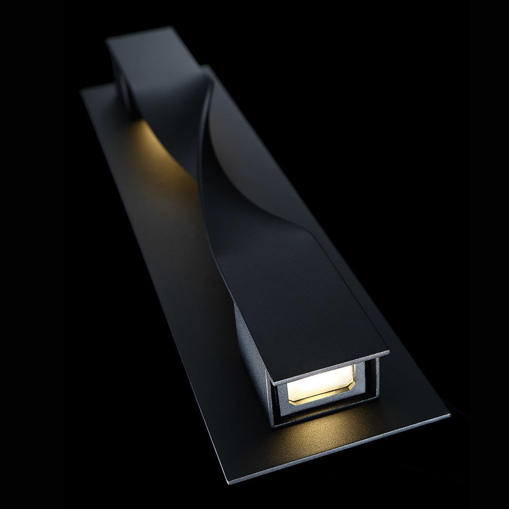 Twist LED Outdoor Wall-Light 3000K, Black