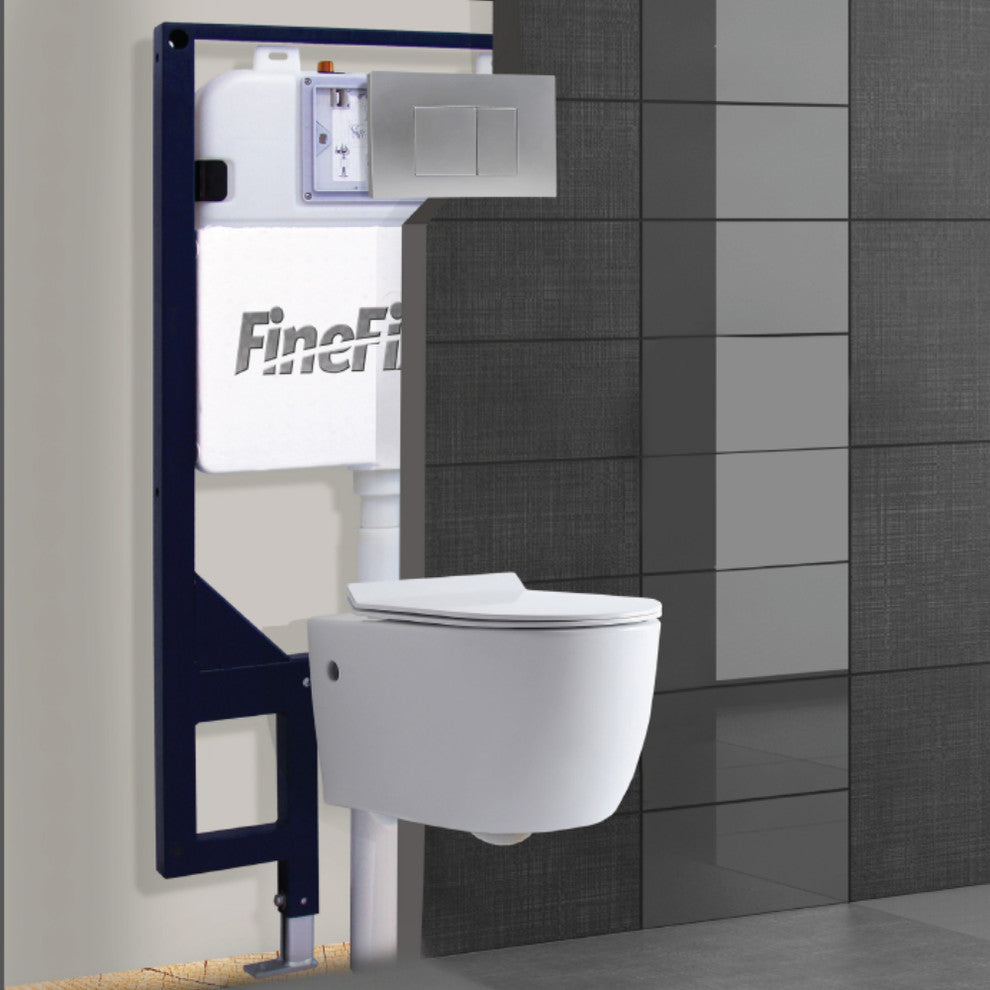 Concealed Tank For Wall Toilets, 2x6" Wall Studs, Without Push Plate