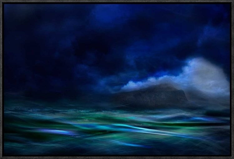 "The Island" Framed Canvas Giclee by Willy Marthinussen, 23x16"