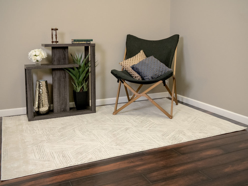 Quartz Ivory Area Rug, 2.2'x7.7'