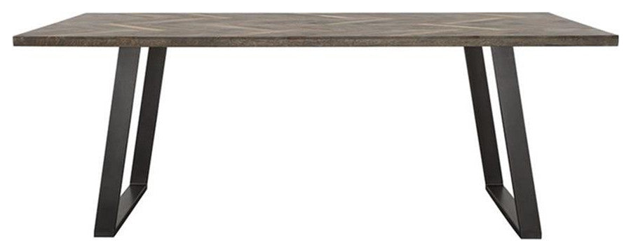 Coaster Misty 5-Piece Wood Rectangular Dining Set in Gray Sheesham and Espresso