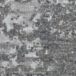 Naomi Teri Silver Knotted Wool Area Rug, 8'x10'