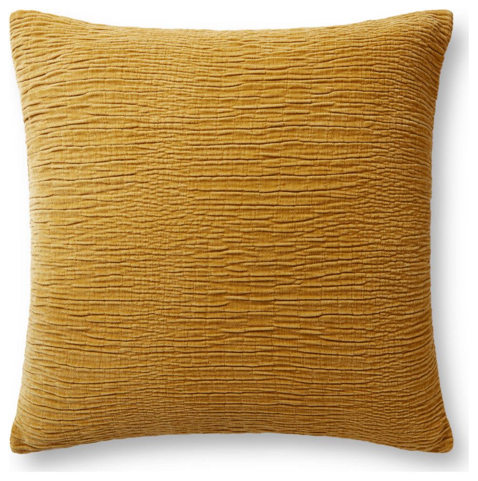 Loloi Pillow, Gold, 22''x22'', Cover With Poly