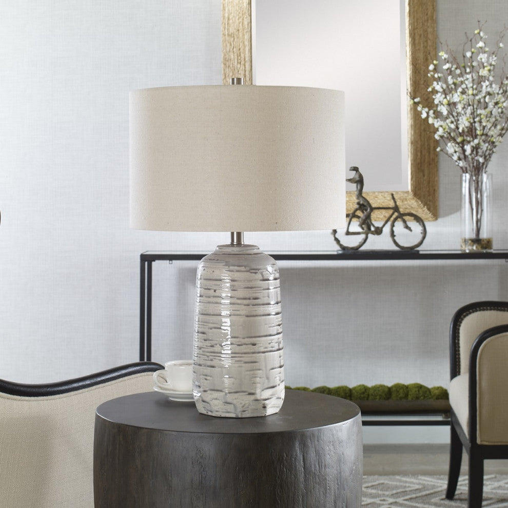Uttermost Cyclone Table Lamp 30069-1, Ivory