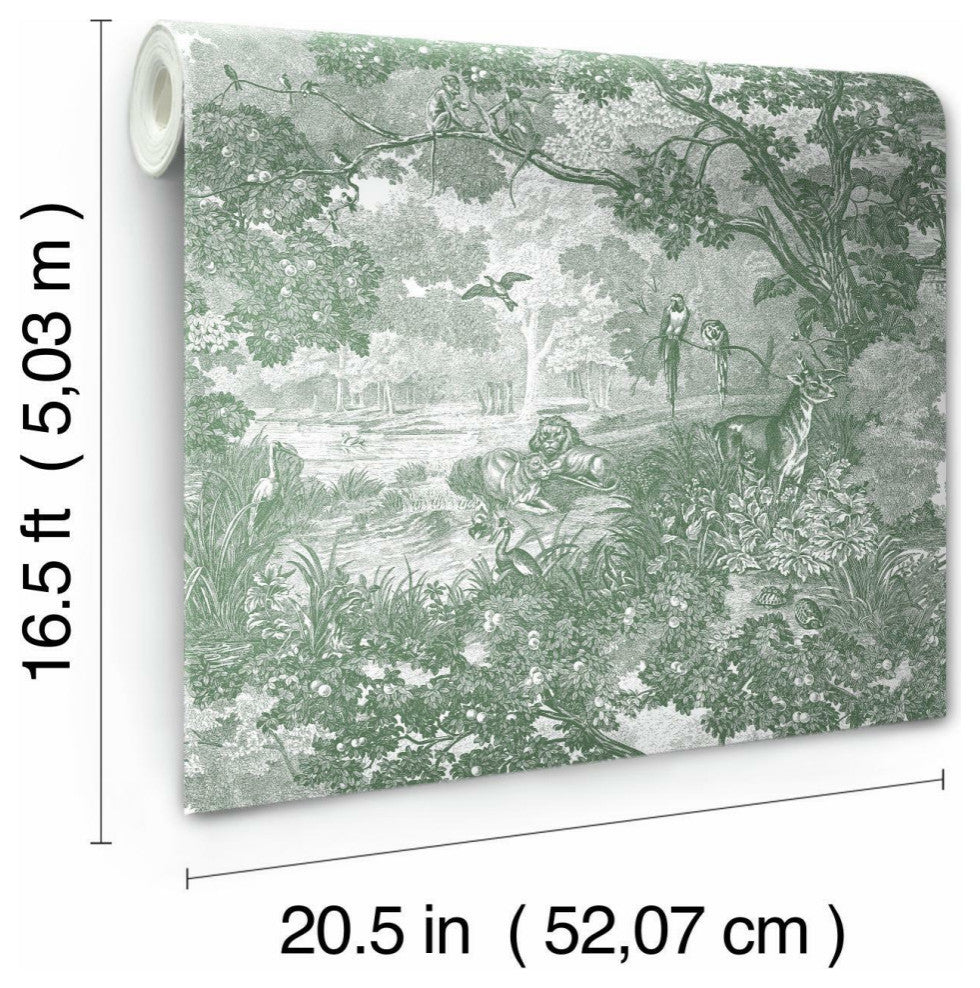 Jungle Toile Peel & Stick Wallpaper
