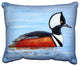 Zippered Betsy Drake Hooded Merganser Duck Outdoor Pillow 20 Inch x 24 Inch