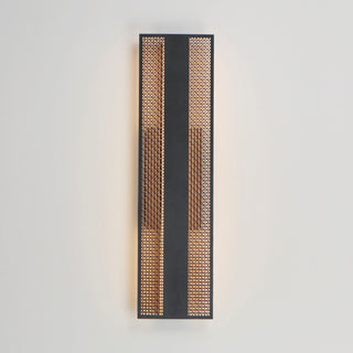 ET2 E30292 Interlace 2 Light 24" Tall LED Outdoor Wall Sconce - Black / Aged