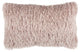 Long Blush Pink Shag Throw Pillow