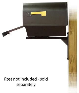 Classic Mailbox With Newspaper Tube & Ashley Front Mailbox Mounting Bracket