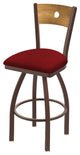 830 Voltaire 30" Swivel Counter Stool with Bronze Finish, Medium Back, and Graph