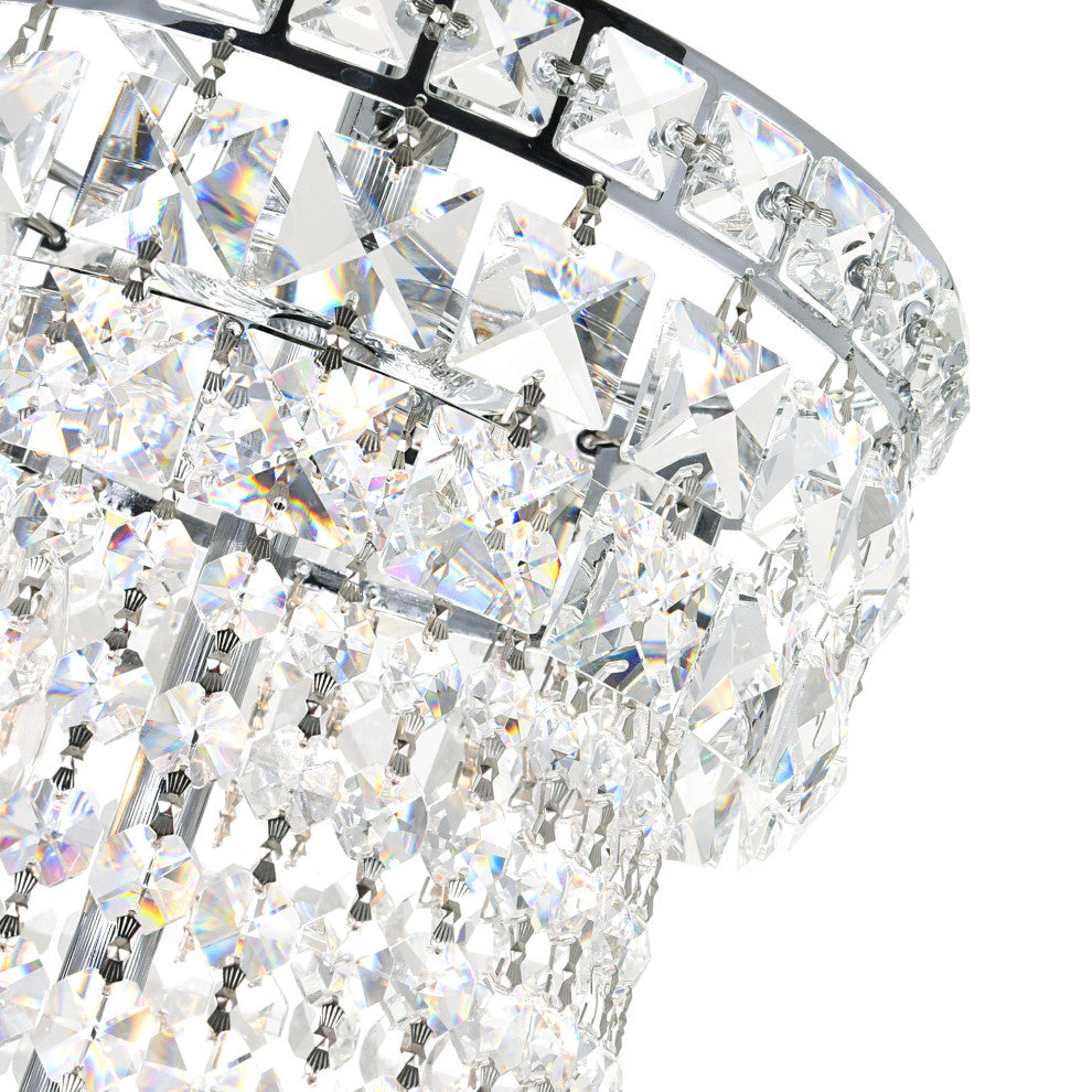Stefania 17 Light Down Chandelier With Chrome Finish