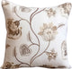 White Decorative Pillow Covers 22"x22" Cotton, Waking Up to Bloom