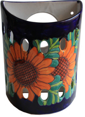 Sunflower Talavera Ceramic Sconce