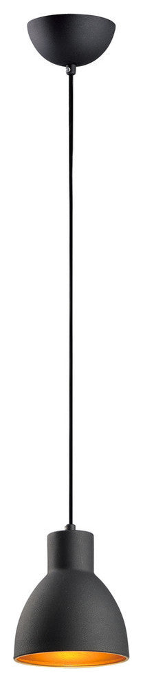 Maxim Lighting Cora 1-Light Pendant, 7" Black/Gold