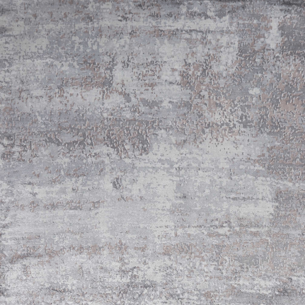3' X 5' Slate Gray Abstract Hand Loomed Area Rug