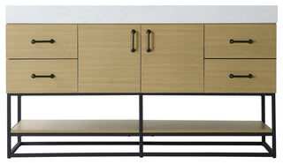 Home Living 60" Single Bathroom Vanity, Honey Brown