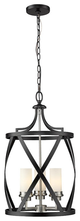Zlite 481P14-MB-BN 3-Light Pendant, White