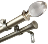Jaya 1" Double Curtain Rod, Light Gold, 28-48"