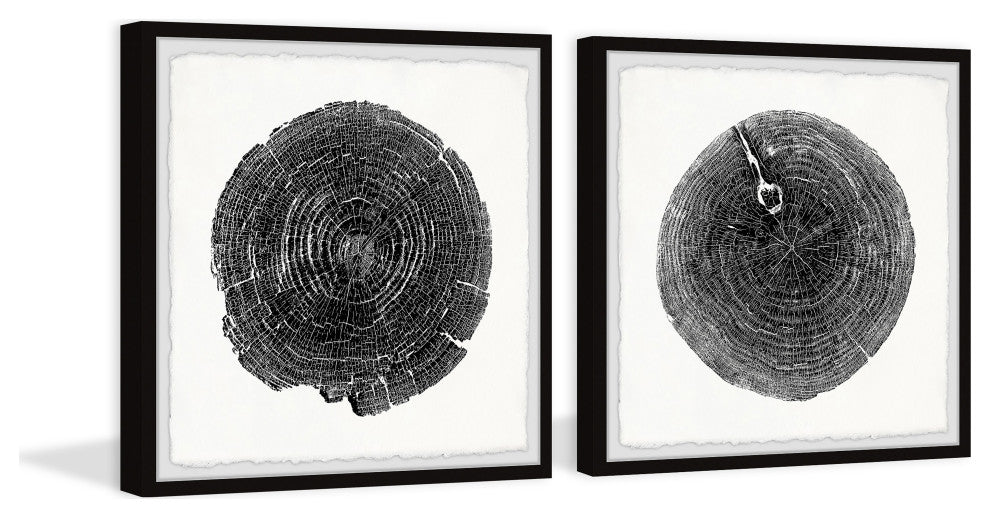 Charred Diptych, Set of 2, 24x24 Panels