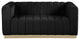 Marlon Velvet Upholstered Loveseat, Black