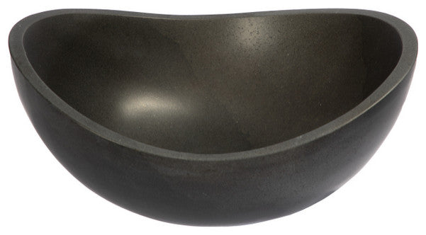 Eden Bath EB_S043LS-H Small Canoe Vessel Sink - Lava Stone
