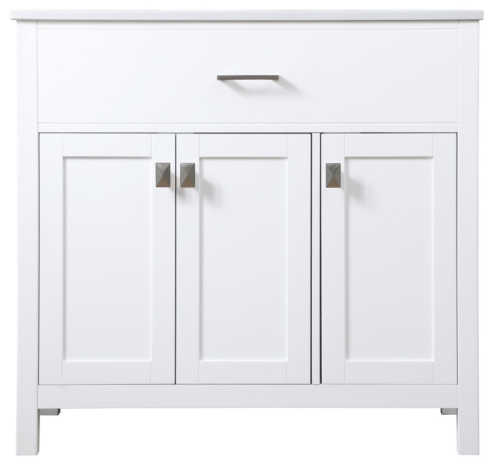 36" SIngle Bathroom Vanity, White