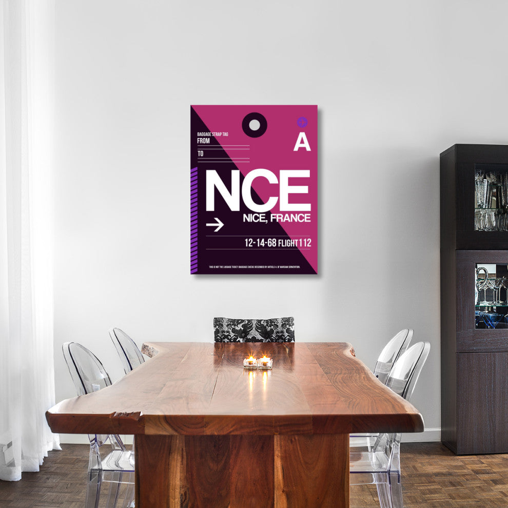 "NCE Nice Luggage Tag 1" Fine Art Print