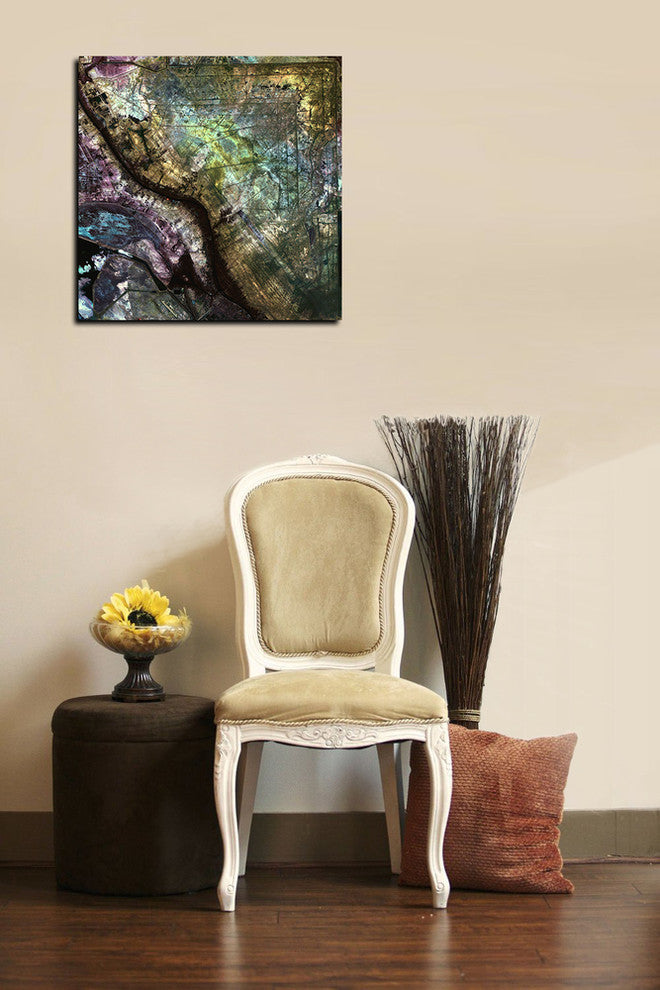 Epic Graffiti "Earth As Art: Iraqi Emplacement" Giclee Canvas Wall Art, 37"x37"