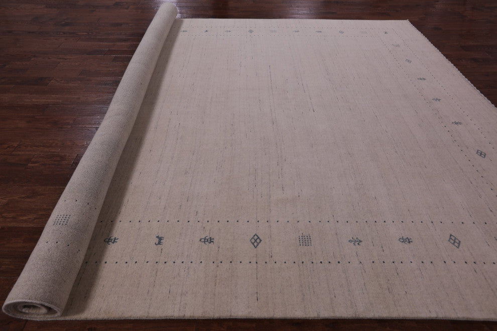 10' 1" X 14' 0" Hand-Knotted Persian Gabbeh Wool Rug Q11367