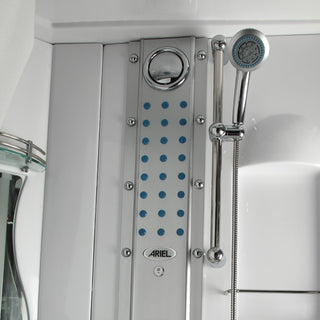 Corner Steam Shower with Jetted Tub, 48"