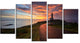 "Punta Nariga Lighthouse, Spain" Seashore Photo Wall Art, 5 Panels, 60"x32"