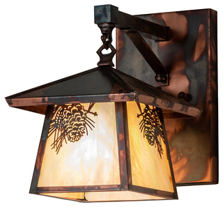 8 Wide Stillwater Winter Pine Hanging Wall Sconce