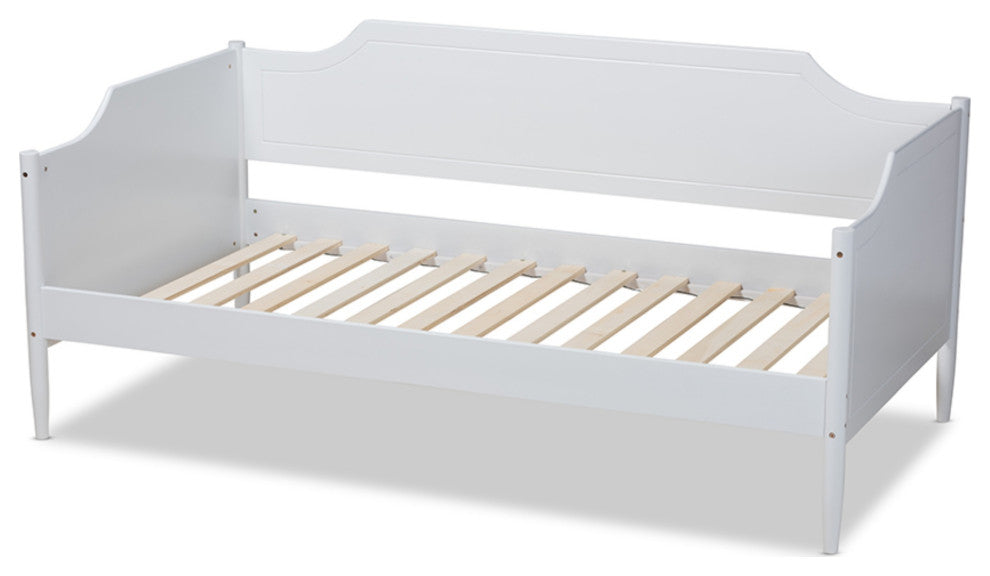 Alya Classic Traditional Farmhouse White Finished Wood Twin Size Daybed