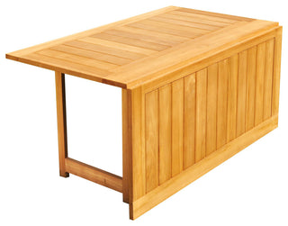 9-Piece Outdoor Teak Set: 60" Square Butterfly Table, 8 Celo Stacking Arm Chairs