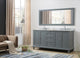 70" Classic Bath Vanity, Gray and Mirror
