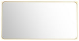 Dazzle Rectangular Bathroom/Vanity LED Lighted Wall Mirror, Brushed Gold, 60"