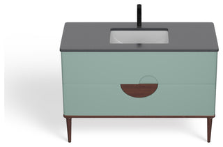 Rhonda Bath Vanity, Aloe Green, 48", Single Sink, Freestanding