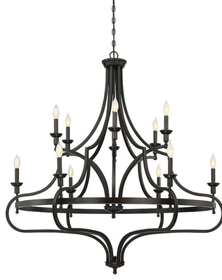 Sheilds 12-Light Chandelier, English Bronze